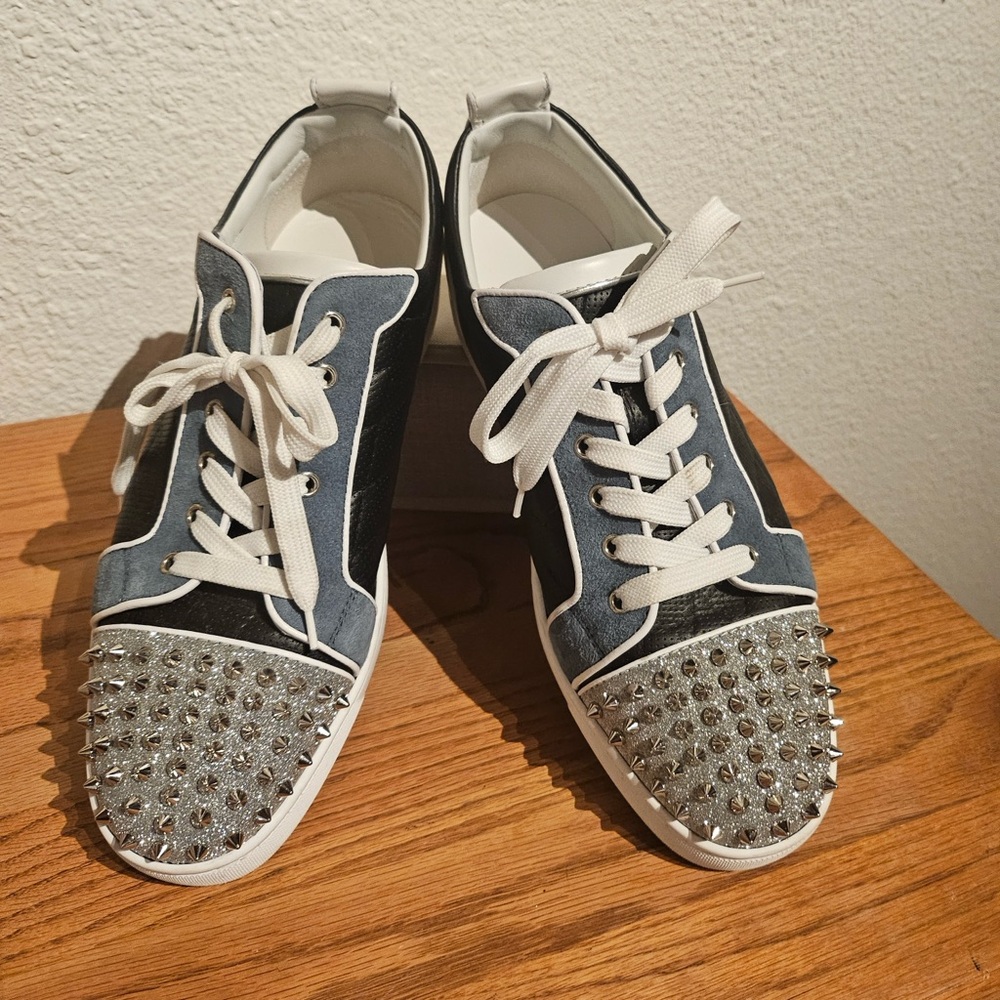 Authentic Christian Louboutin - RED BOTTOMS - Louis Junior Spikes Orlato Sneaker